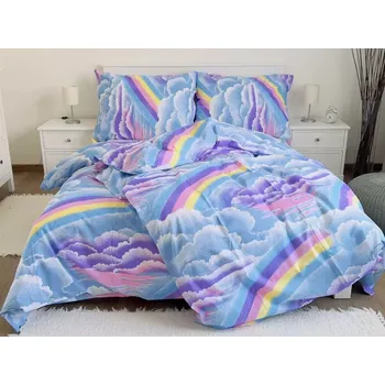 Povlečení TOTÁLNÍ MASAKR CEN! Luxusní francouzské bavlněné povlečení DELUXE DUO 200×220 cm – OBLÁČKY