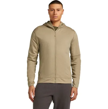Pánská mikina Pánská merino mikina s kapucí ICEBREAKER Mens 360 Realfleece Elemental LS Zip Hood, Flagstone velikost: S