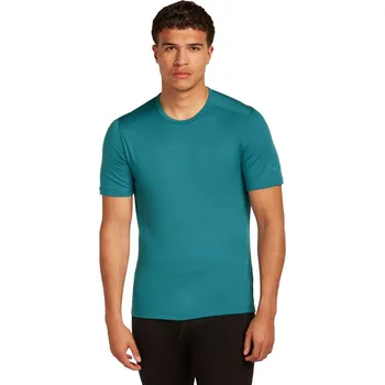 Pánské merino tričko s krátkým rukávem ICEBREAKER Mens 200 Oasis SS Crewe, Topaz velikost: XXL