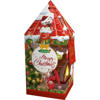 Káva Merry Christmas - Domeček červený - Vánoční černý čaj 20x2g Liran