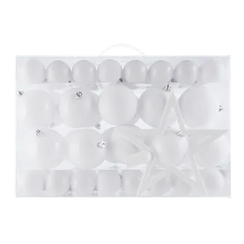 Vánoční ozdoba LIVARNO home Ozdoby na vánoční stromek, 68dílná sada (stříbrná)