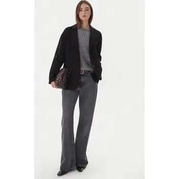 Dámský kabát ViCOLO Vlněný kabát TF0005 Černá Regular Fit XS