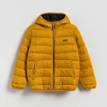 Reserved - Prošívaná bunda s přírodním peřím - jantarová - PL177-18X - PL177-18X-146