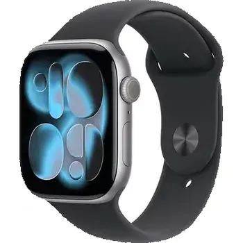 Apple Watch Series 11 GPS 42mm Vesmírně šedé hliníkové tělo - Černý sportovní řemínek S/M (MEQW4MP/A)