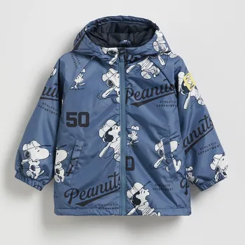 Chlapecká bunda Reserved - Bunda Snoopy - ocelově modrá - 826ET-95X - 826ET-95X-92