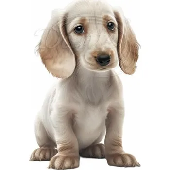 Textilní nažehlovací páska Dante Nažehlovačka Jezevčík světlý štěně - 8 x 12 cm