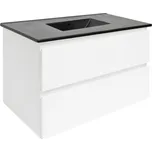 Koupelnová skříňka s umyvadlem SAT B-Way 79x50x45 cm bílá lesk BWAY280WU4B