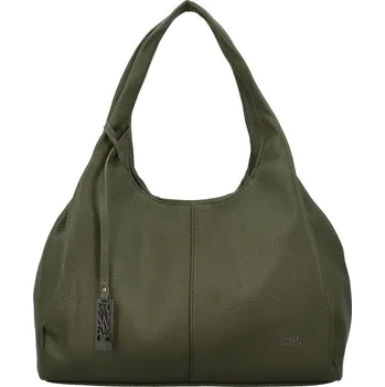 Kabelka Módní dámská koženková kabelka na rameno Coveri Shaila, tmavě zelená