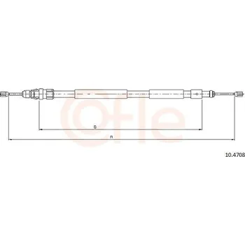 Lanko parkovací brzdy Tažné lanko, parkovací brzda COFLE 92.10.4708