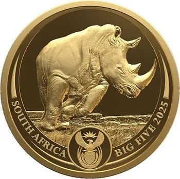 Sběratelství Zlatá mince Big Five III - Rhino (Nosorožec) 1/4 Oz 2025 PROOF (3.)