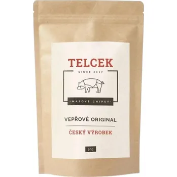 Sušené ovoce TELCEK Masové vepřové chipsy, original, 50 g