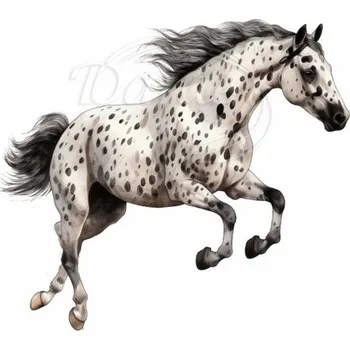 Textilní nažehlovací páska Dante Nažehlovačka Apaluský kůň cval - 12 x 11 cm