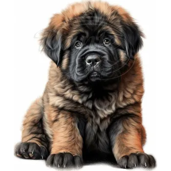 Textilní nažehlovací páska Dante Nažehlovačka Tibetský mastif štěně - 10 x 12 cm