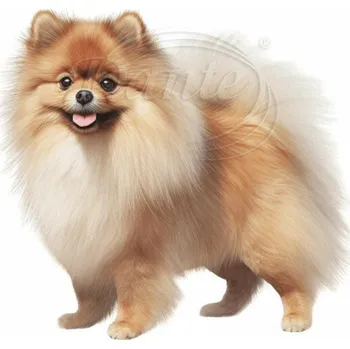 Textilní nažehlovací páska Dante Nažehlovačka Pomeranian - 6 x 6 cm