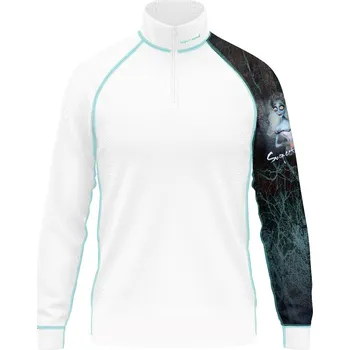 Dětské funkční triko se zipem EMILY bílá Bamboo Thermo