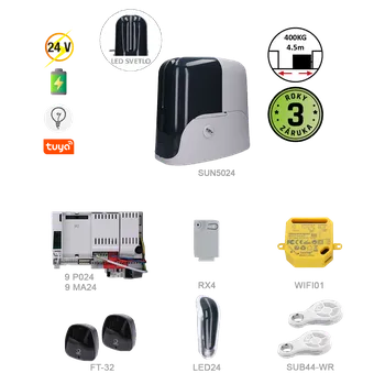 Pohon brány Key Automation S.r.l. 900KSUN5024ER + WIFI pre posuvnú bránu do 500kg