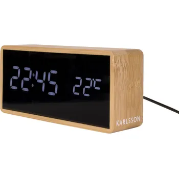 Budík Budík/Stolní hodiny Tube Bamboo 14,8 cm Karlsson (Barva - bambus, přírodní)