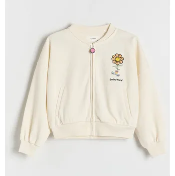 Dívčí mikina Reserved - Bomber bunda SmileyWorld® - tělová - 559DB-02X - 559DB-02X-128