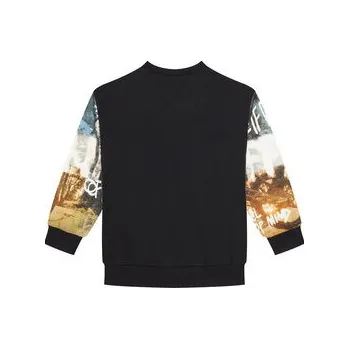 Pánská móda United Colors Of Benetton Mikina 3WECC10PR Černá Oversize 122