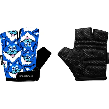 Cyklistické rukavice Rukavice FORCE WOLFIE KID, modré