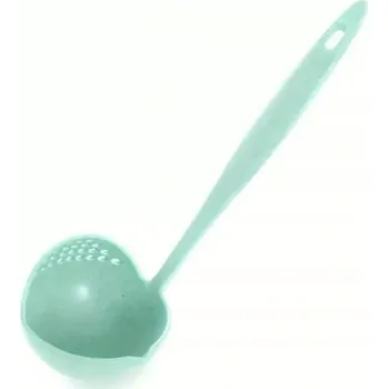 Naběračka Kuchyňská plastová naběračka a cedník 2v1 na polévky zelená