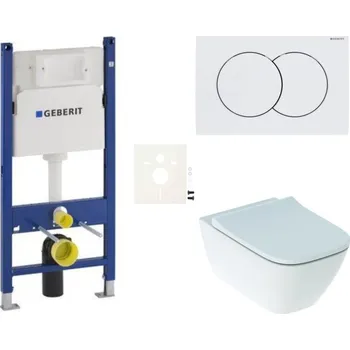 Cenově zvýhodněný závěsný WC set Geberit do lehkých stěn / předstěnová montáž+ WC Geberit Smyle SIKOGESSMD01