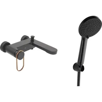 Vodovodní baterie Vanová baterie SAT Fusion s vanovým setem 150 mm černá/bronz SATBSFU222CPCBRSET