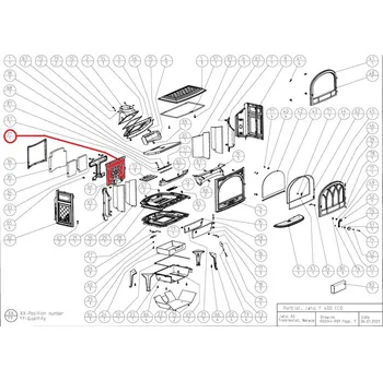 JOTUL - zadní vnitřní díl pro F 400 ECO