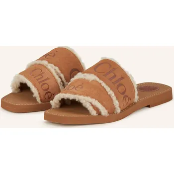 Dámské sandále Chloé Dámské Pantofle Woody, koňaková, 39