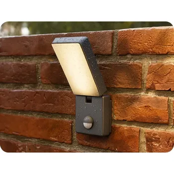 Svítilna Zahradní LED svítilna s pohybovým senzorem ENID 10W, 800lm, IP65, šedá [AD-OP-6605GLPMR4]