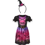 Dívčí kostým na Halloween (čarodějnice, 110/116 (4-6 Jahre))