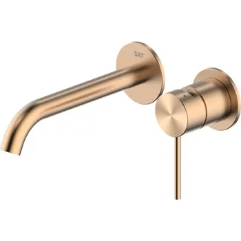 Vodovodní baterie Umyvadlová baterie SAT Aurum včetně podomítkového tělesa broušená rose gold SATBAUR101BRG
