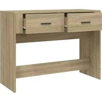 Konzolový stolek Konzolový stolek, dřevo, kov, dub sonoma, černá, CELINE