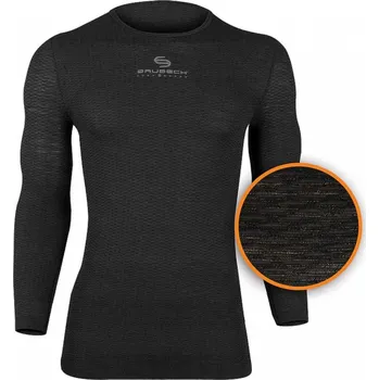 Pánské tričko Brubeck Unisex tričko Base Layer s dlouhým rukávem Graphite - S