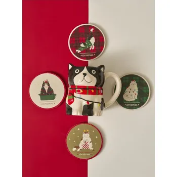 Sinsay - Vánoční hrnek ve tvaru kočky - vícebarevná - 932GR-MLC - 932GR-MLC-ONE