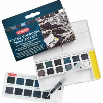 Vodová barva Derwent Akvarelové barvy Tinted Charcoal Paint Set 2305872