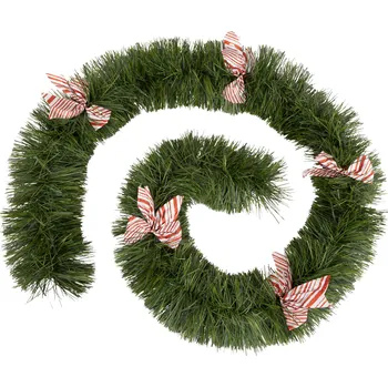 Vánoční dekorace Atmosphera Vánoční girlanda, hustý stromeček s mašlemi, 270 cm