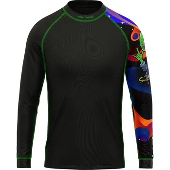 Dětské funkční triko dlouhý rukáv ALIEN černá Bamboo Thermo