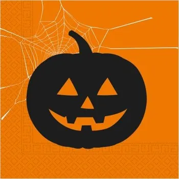 Papírový ubrousek Ubrousky papírové EKO - Halloween dýně 33x33 cm / 20 ks