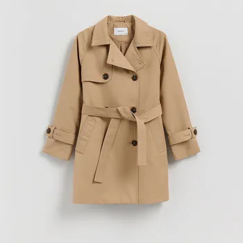 Dívčí bunda Reserved - Trenč s páskem - béžová - 519CV-08X - 519CV-08X-146