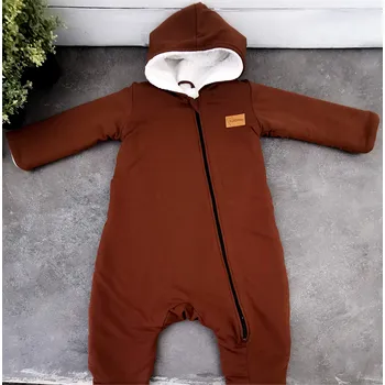 Dětský overall Kulišárny Zimní overal s beránkem BROWN VELIKOST: 80