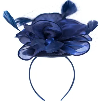 Čepice Elegantní fascinátor - tmavomodrá