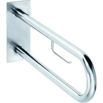 Bemeta Design HELP: Podpěrné madlo ve tvaru U s držákem TP 600 mm, nerez, lesk, s krytkou - 301807271