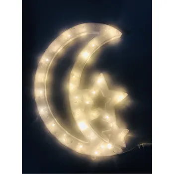 Vánoční dekorace Svítící LED měsíc (42 cm) Osvětlení: Teplá bílá