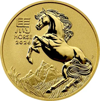 Zlatá investiční mince Year of the Horse Rok Koně Lunární 2 Oz 2026
