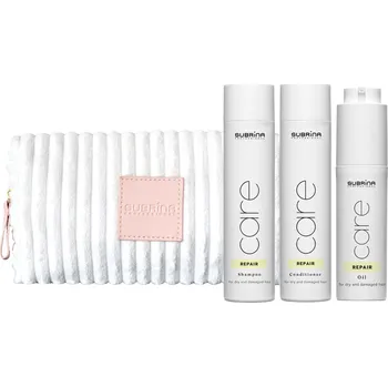 Kosmetická sada Dárková sada pro suché a poškozené vlasy Subrina Professional Care Repair Set + kosmetická taštička zdarma + dárek zdarma