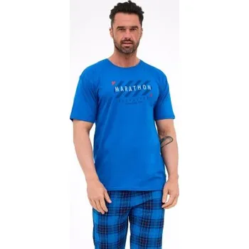 Pánská móda Pánské pyžamo Cornette Marathon 3 - bavlna Modrá 2XL