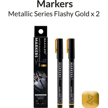 Gaahleri Metallic Series Markers X 2 - Flashy Gold (Gaahleri)