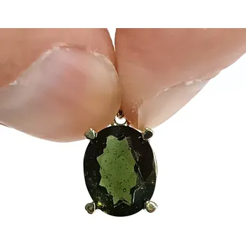 Přívěsek Zlatý přívěsek s vltavínem AUE92