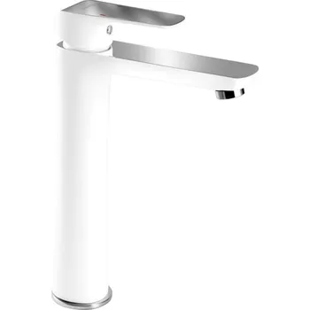 Vysoká umyvadlová baterie Novaservis Nobless Tina bez výpusti bílá/chrom 38501/1,1